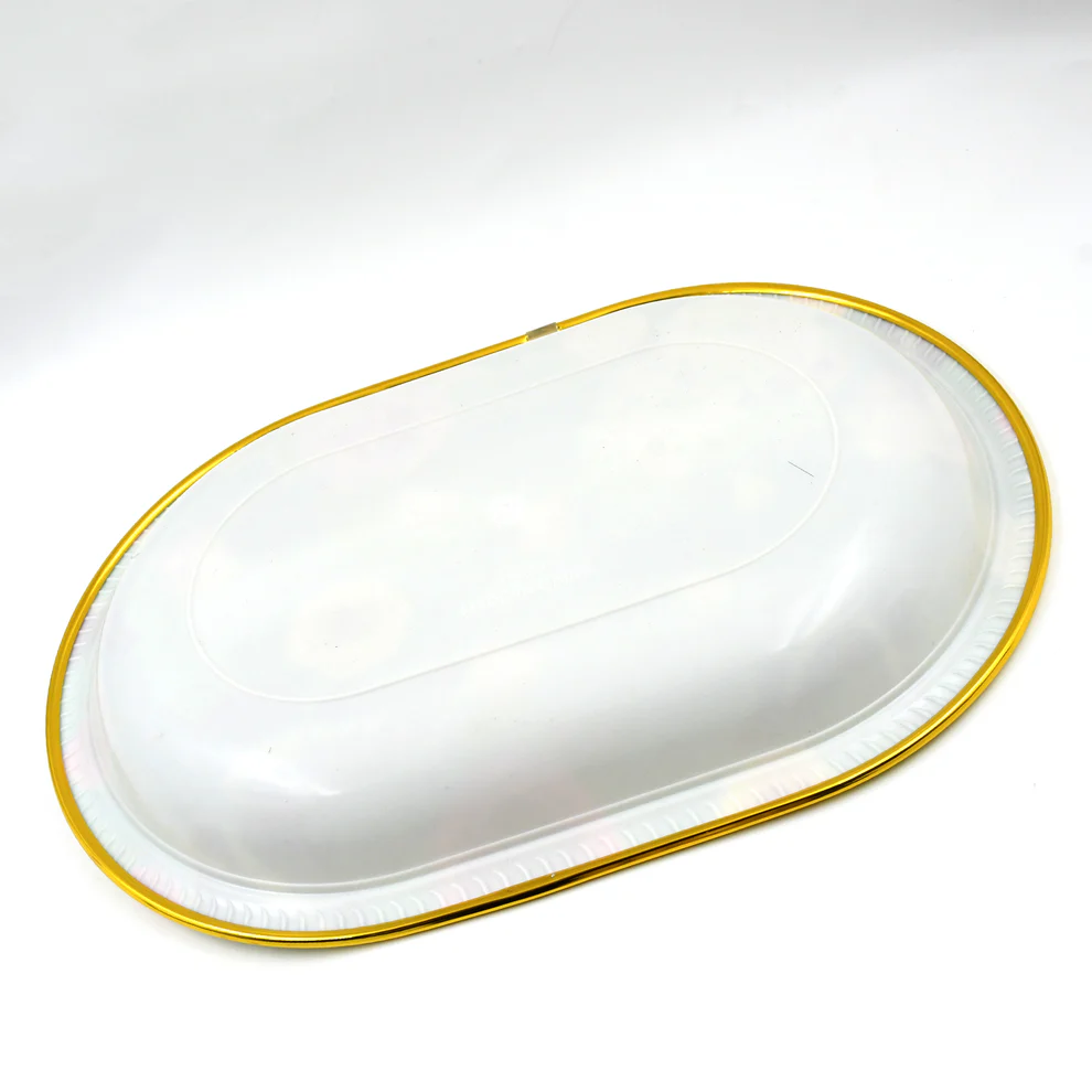 Large Flower Print Plastic Serving Tray