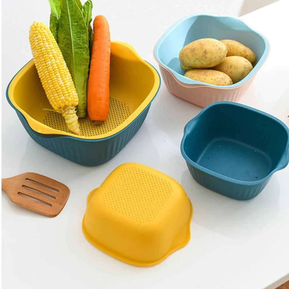 Plastic Kitchen Washing Bowl Strainer Basket