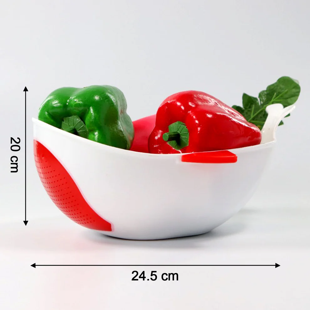 Plastic Washing Bowl And Strainer For Kitchen