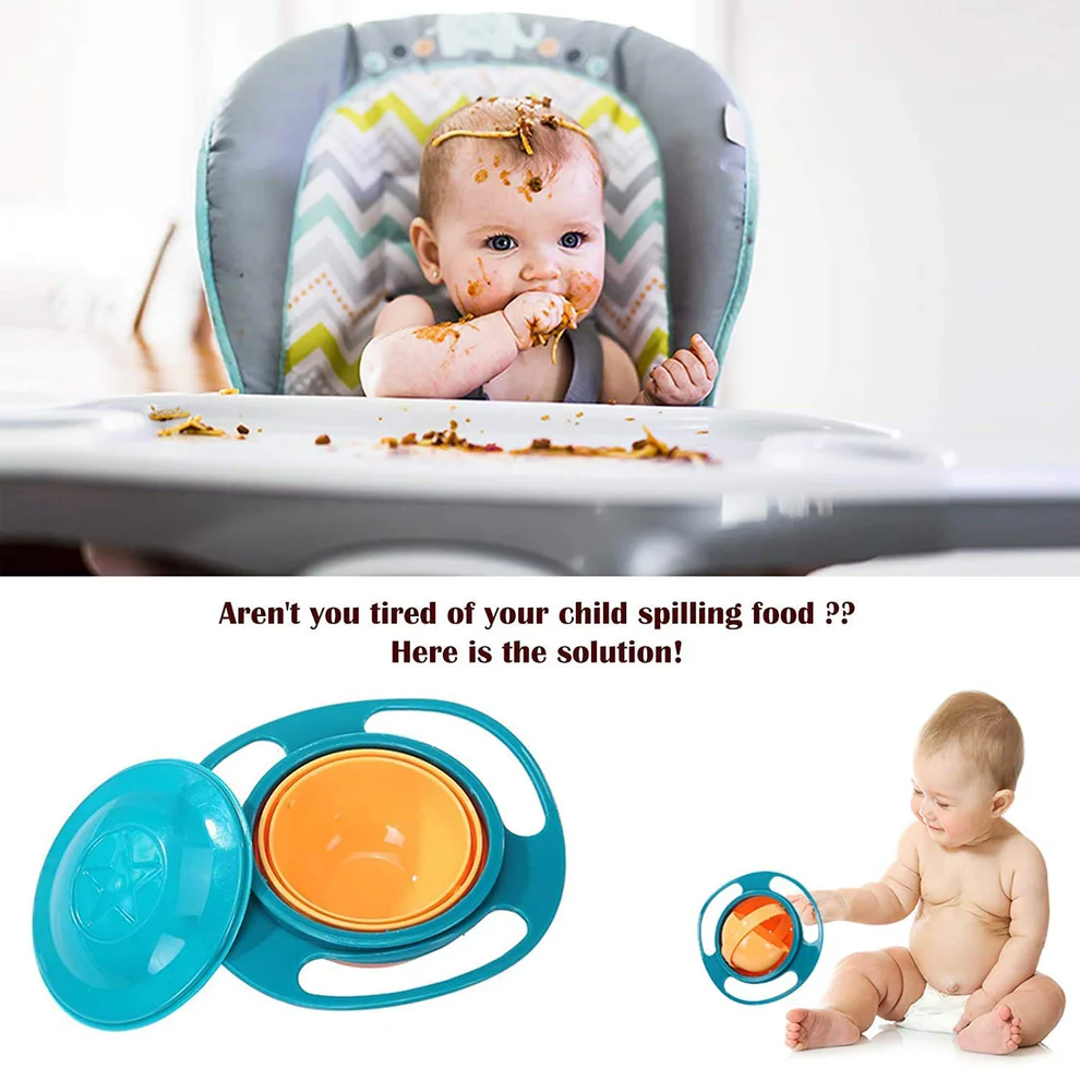 Rotating Baby Feeding Bowl For Toddlers