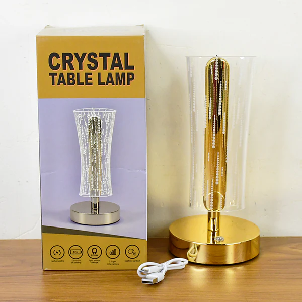 Classic Luxury Crystal LED Table Lamp for Living Room