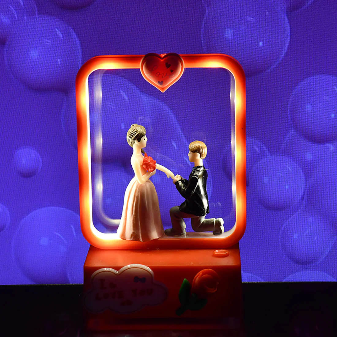 Romantic LED Love Couple Decorative Night Lamp Showpiece