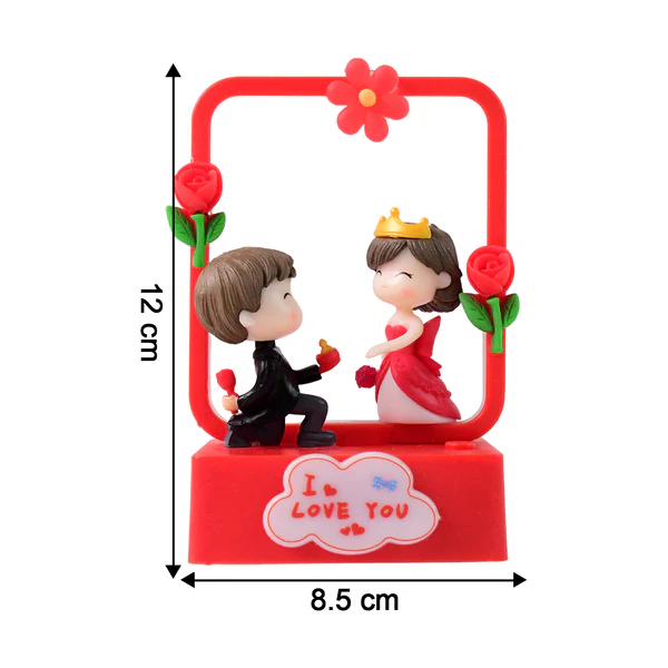 Romantic Couple Figurine with LED Light Decorative Showpiece