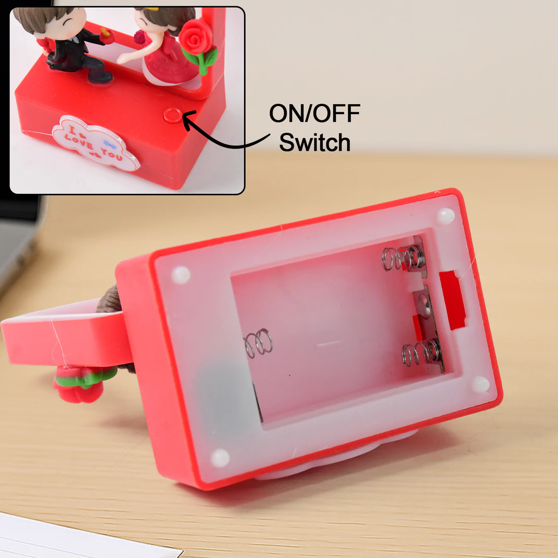 Romantic Couple Figurine with LED Light Decorative Showpiece