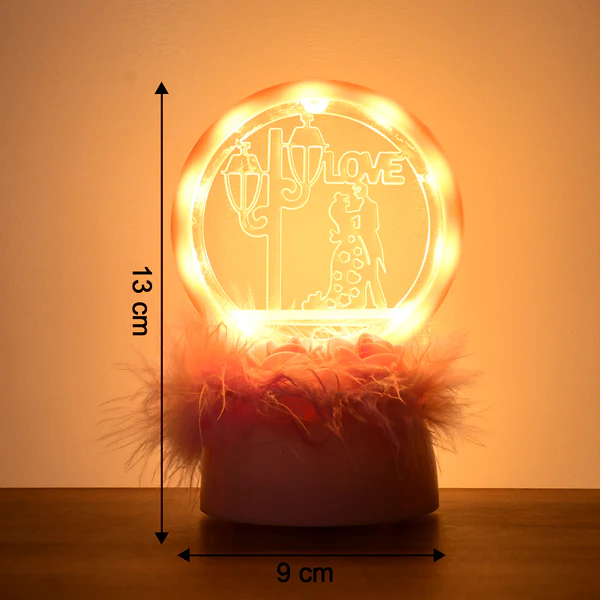 Romantic Round Love Couple Decorative Home Showpiece