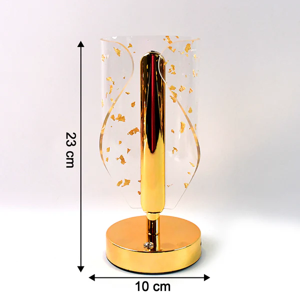 Luxury Golden Leaf Design Crystal Table Lamp