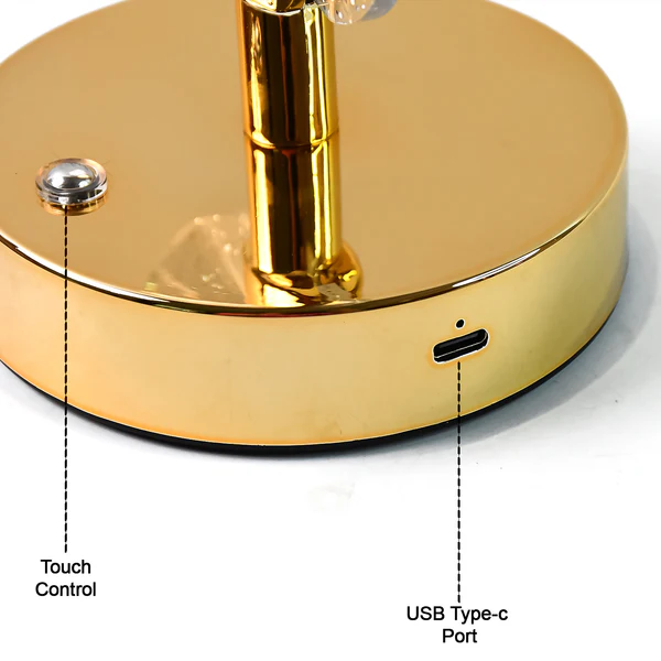 Elegant Feather Shape Crystal Table Lamp