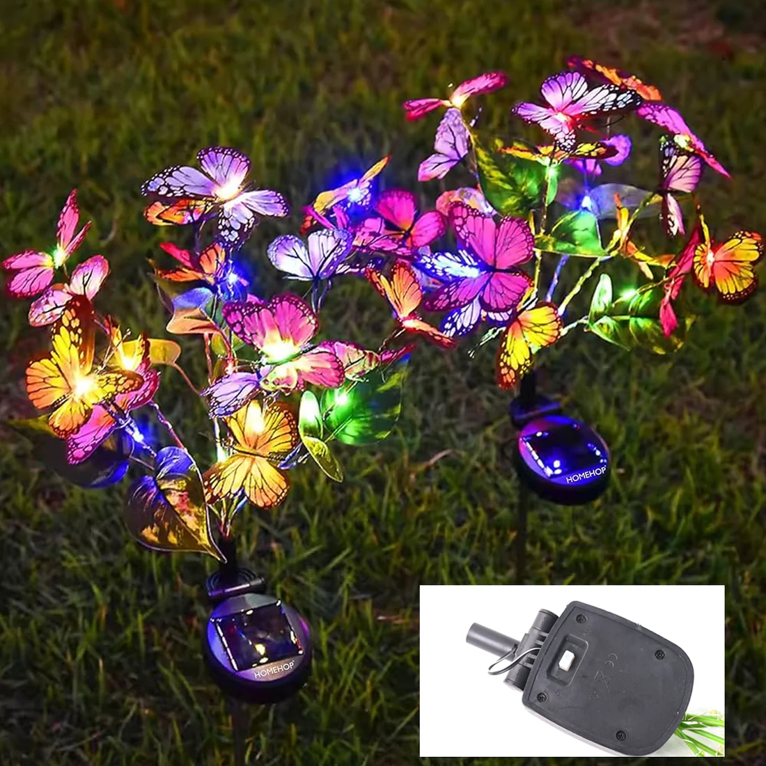 Solar Powered LED Butterfly Garden Flowe...