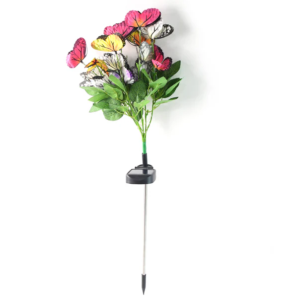 Solar Powered LED Butterfly Garden Flower Light