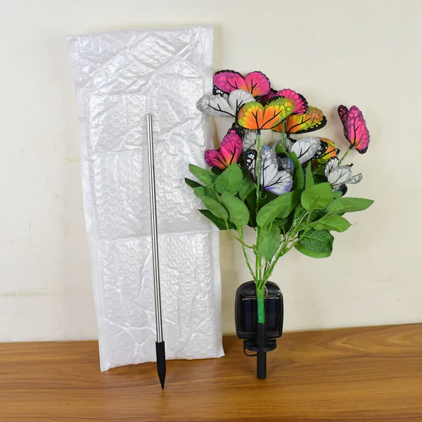 Solar Powered LED Butterfly Garden Flower Light