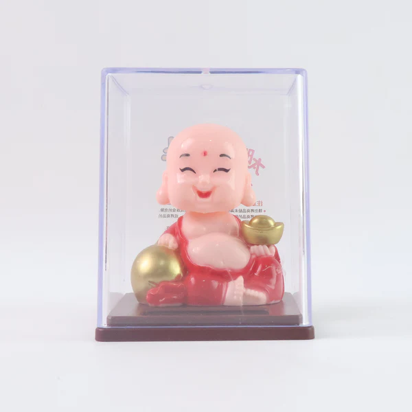 Solar Powered Moving Head Buddha Car Ornament