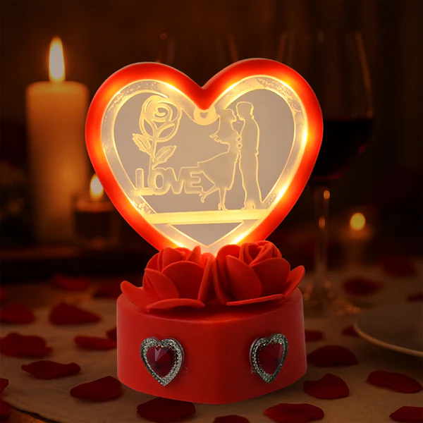 Heart Shaped Love Couple Decorative Showpiece