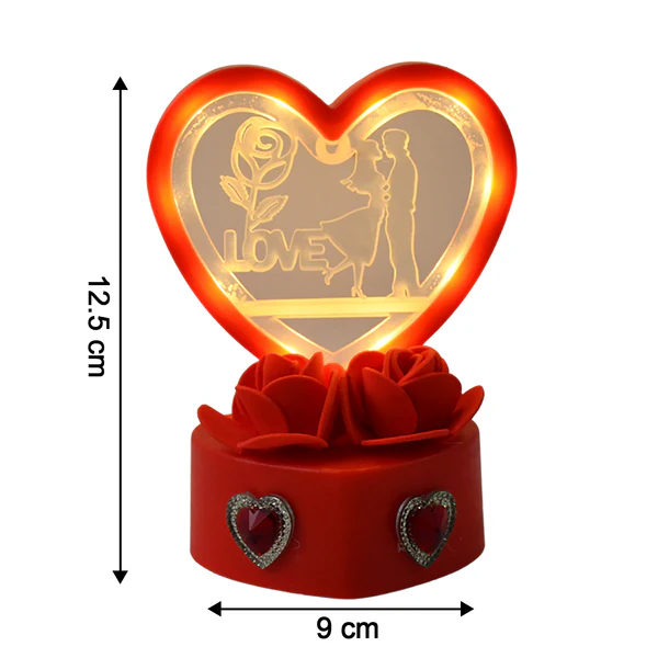 Heart Shaped Love Couple Decorative Showpiece