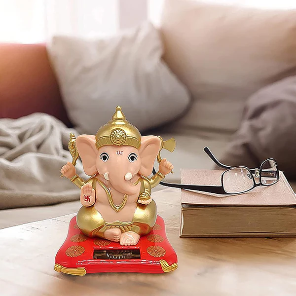 Solar Powered Dancing Ganesha Idol Decorative Showpiece