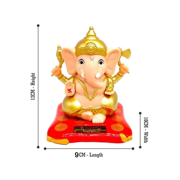 Solar Powered Dancing Ganesha Idol Decorative Showpiece