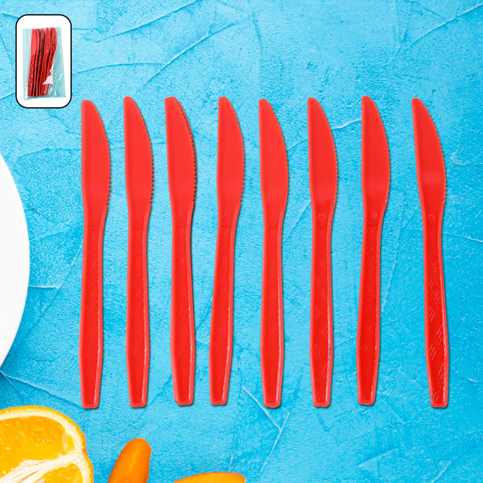 Durable Plastic Knives Set for Kitchen 8 Pieces