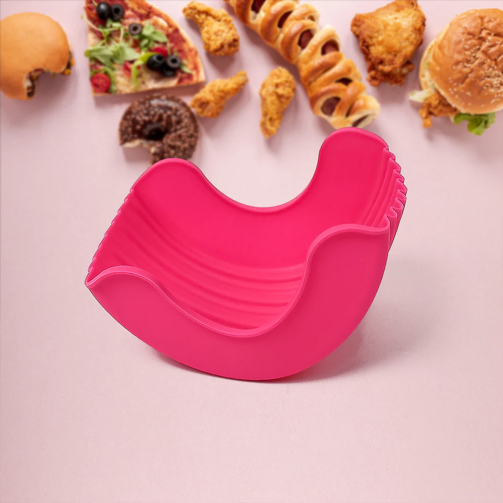 Silicone Burger Holder Snack Holder Reus...