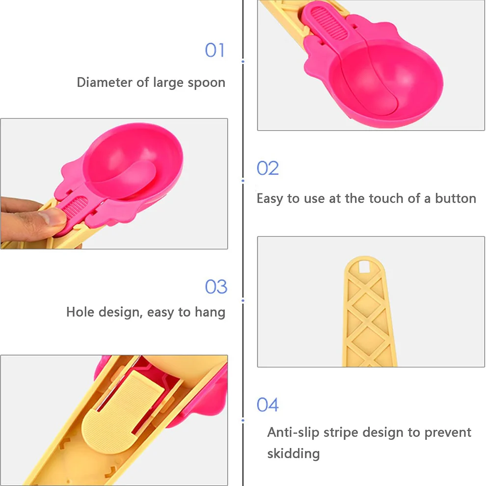 Plastic Ice Cream Watermelon Scooper with Trigger