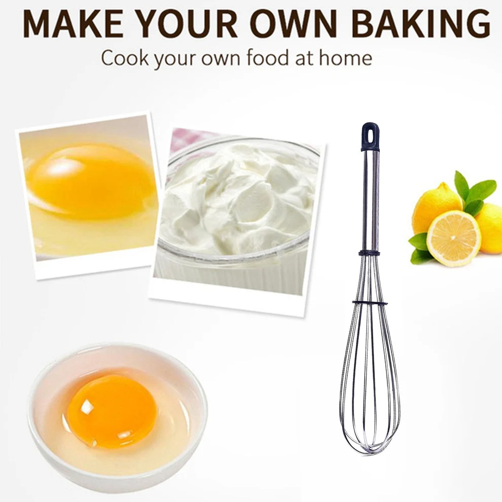 Stainless Steel Balloon Whisk Egg Beater 8 Inch