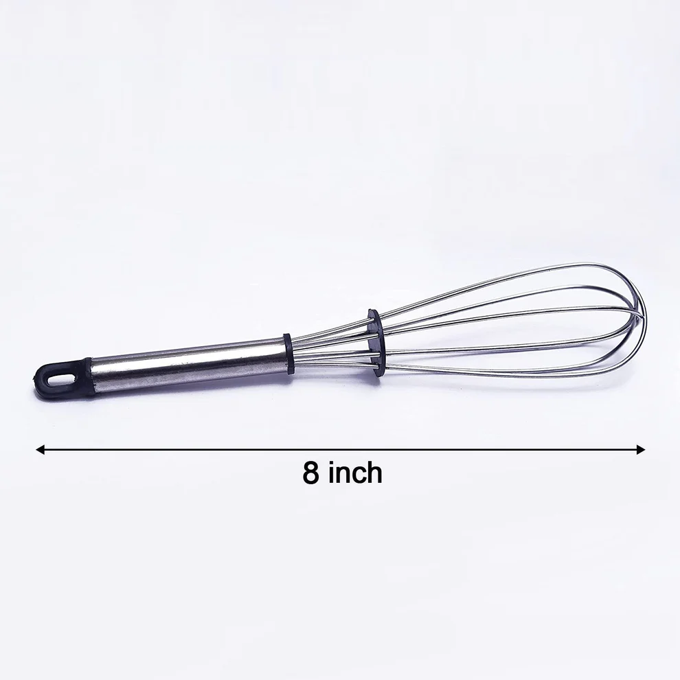 Stainless Steel Balloon Whisk Egg Beater 8 Inch