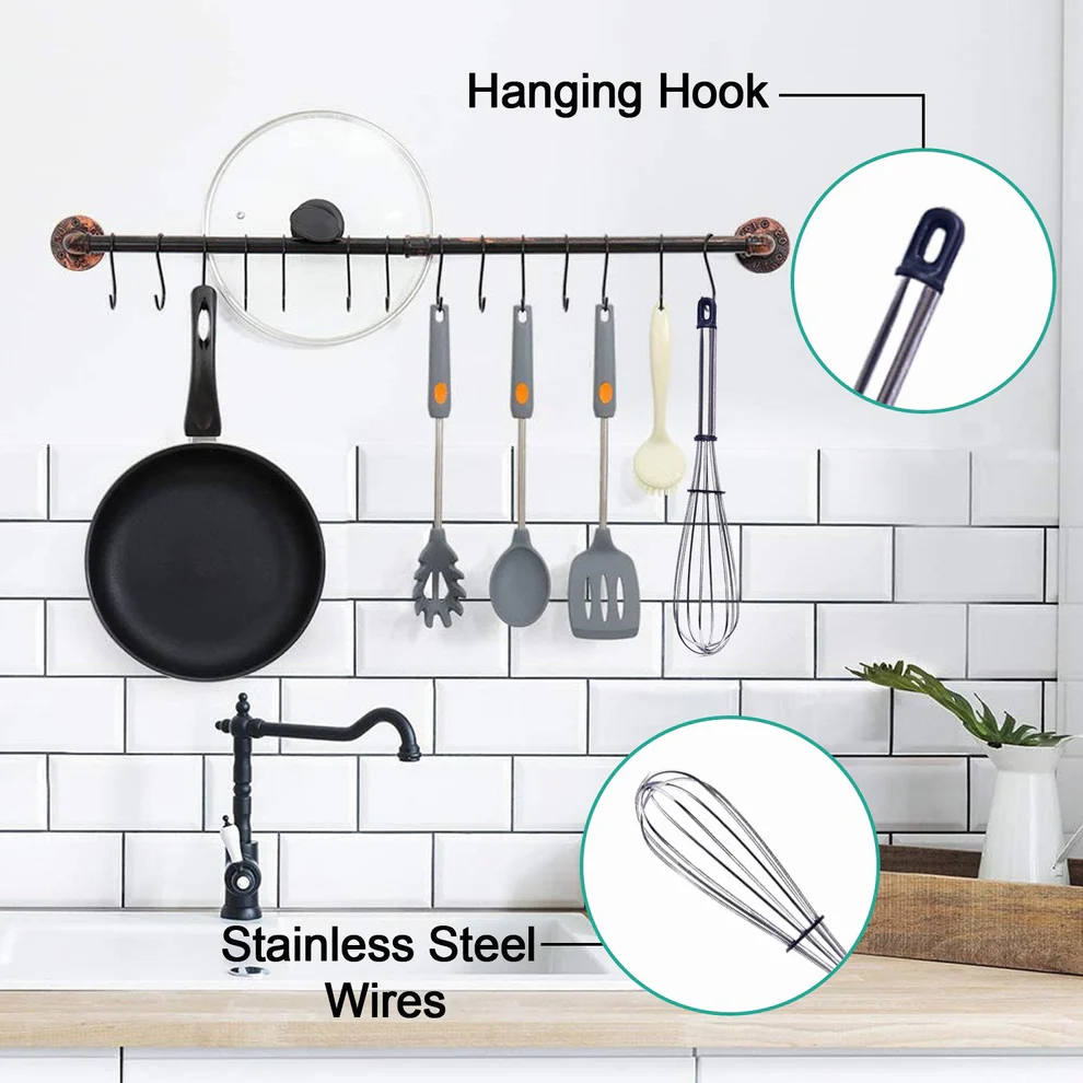 Stainless Steel Balloon Whisk Egg Beater 8 Inch