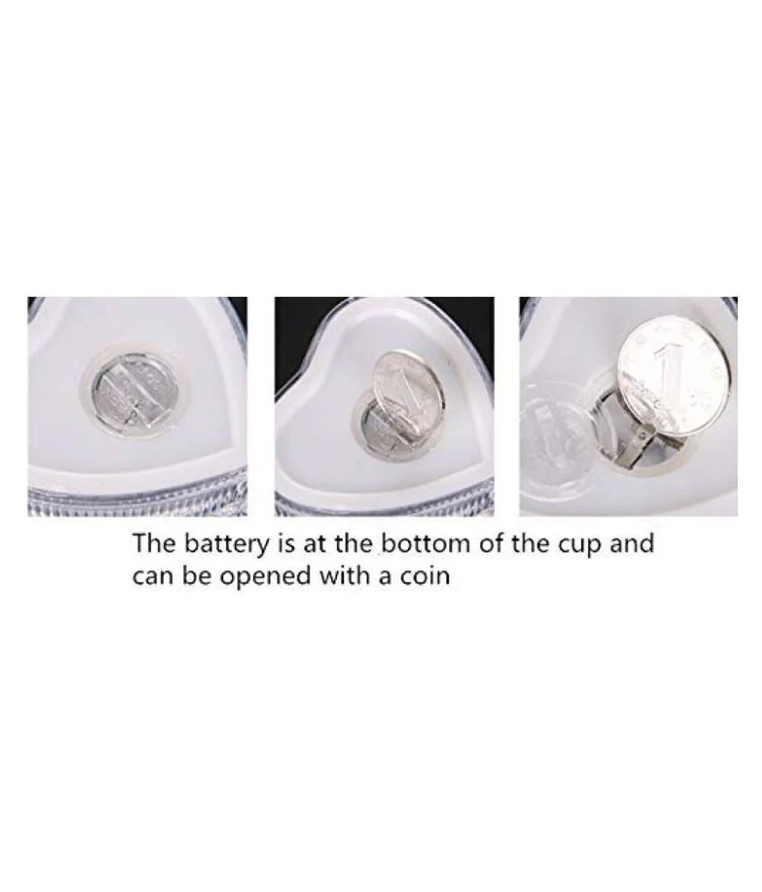 Heart Shape LED Blinking Glass Cup