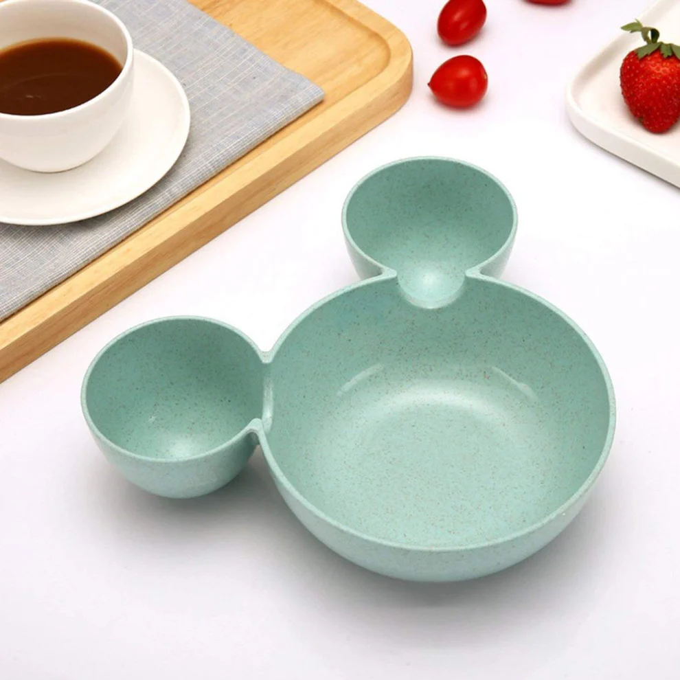 Mickey Shape Kids Sectioned Snack Plate