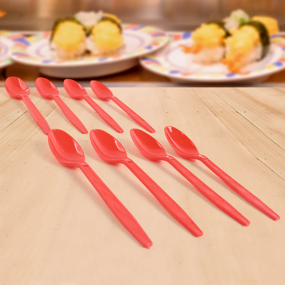 Reusable Plastic Dining Spoons Set of 8