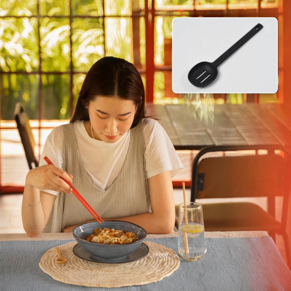 Heat Resistant Silicone Non Stick Kitchen Spoon