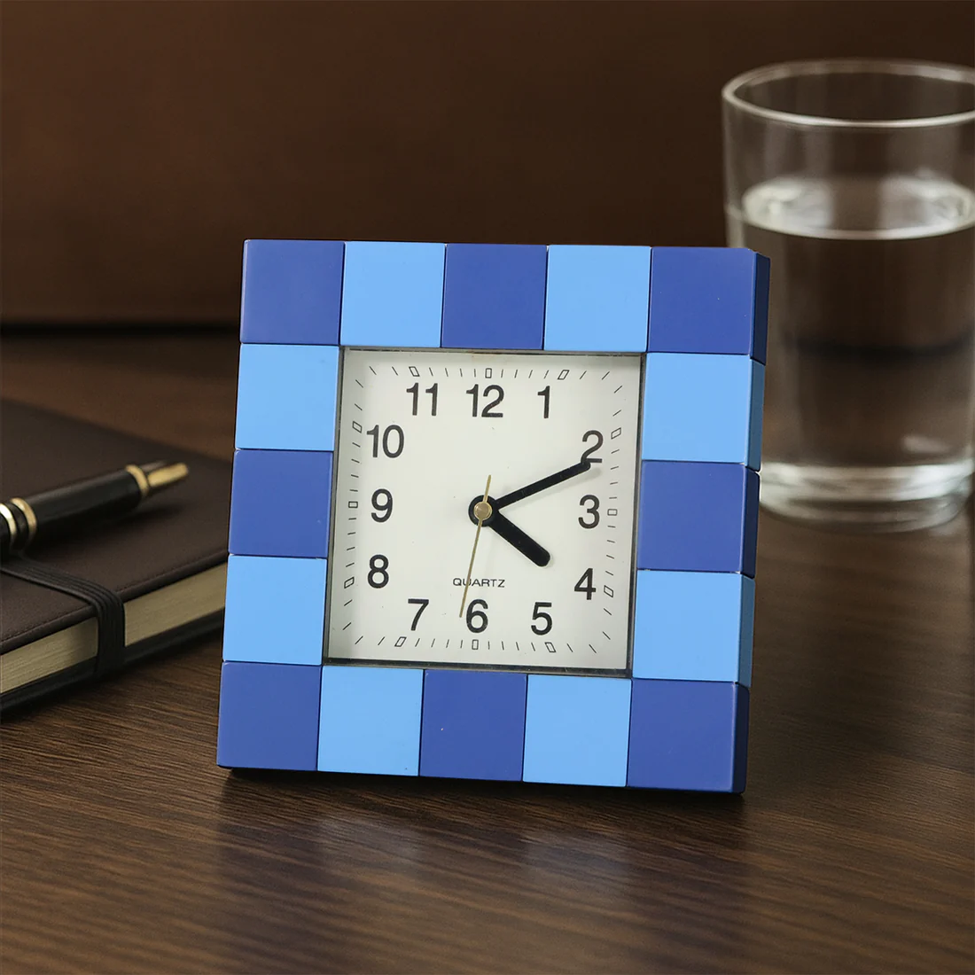 Square Quartz Table Clock for Home Decor
