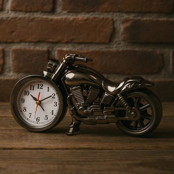 Motorcycle Design Table Alarm Clock for Home Decor