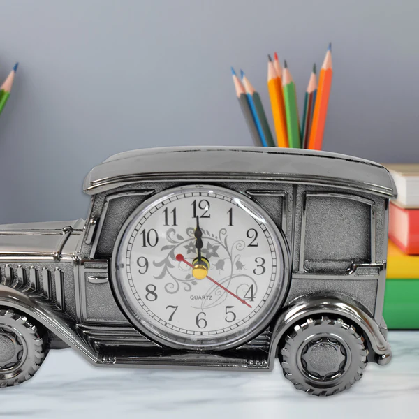 Car Model Alarm Clock with Pen Holder for Desk and Bedroom