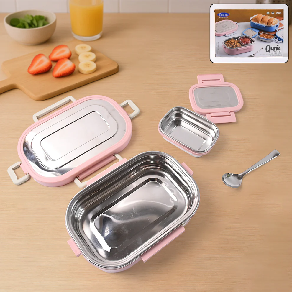 Qunic Stainless Steel Snack Lunch Box With Mini Box