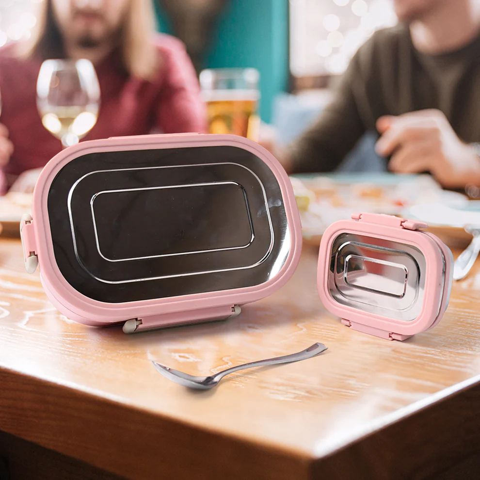 Qunic Stainless Steel Snack Lunch Box With Mini Box