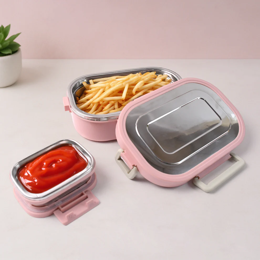 Qunic Stainless Steel Snack Lunch Box With Mini Box