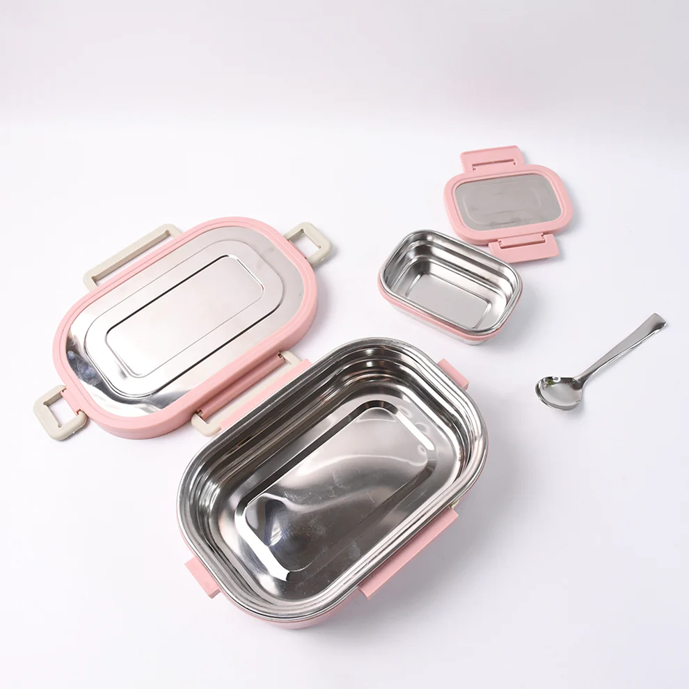 Qunic Stainless Steel Snack Lunch Box With Mini Box