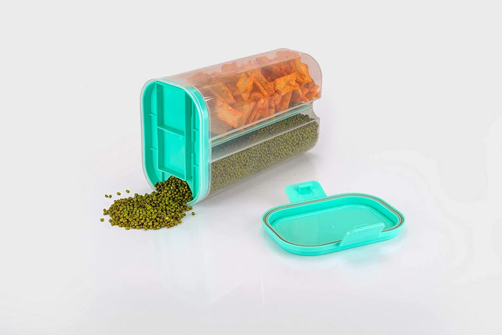 2 Section Airtight Grain Storage Container 2 Litre