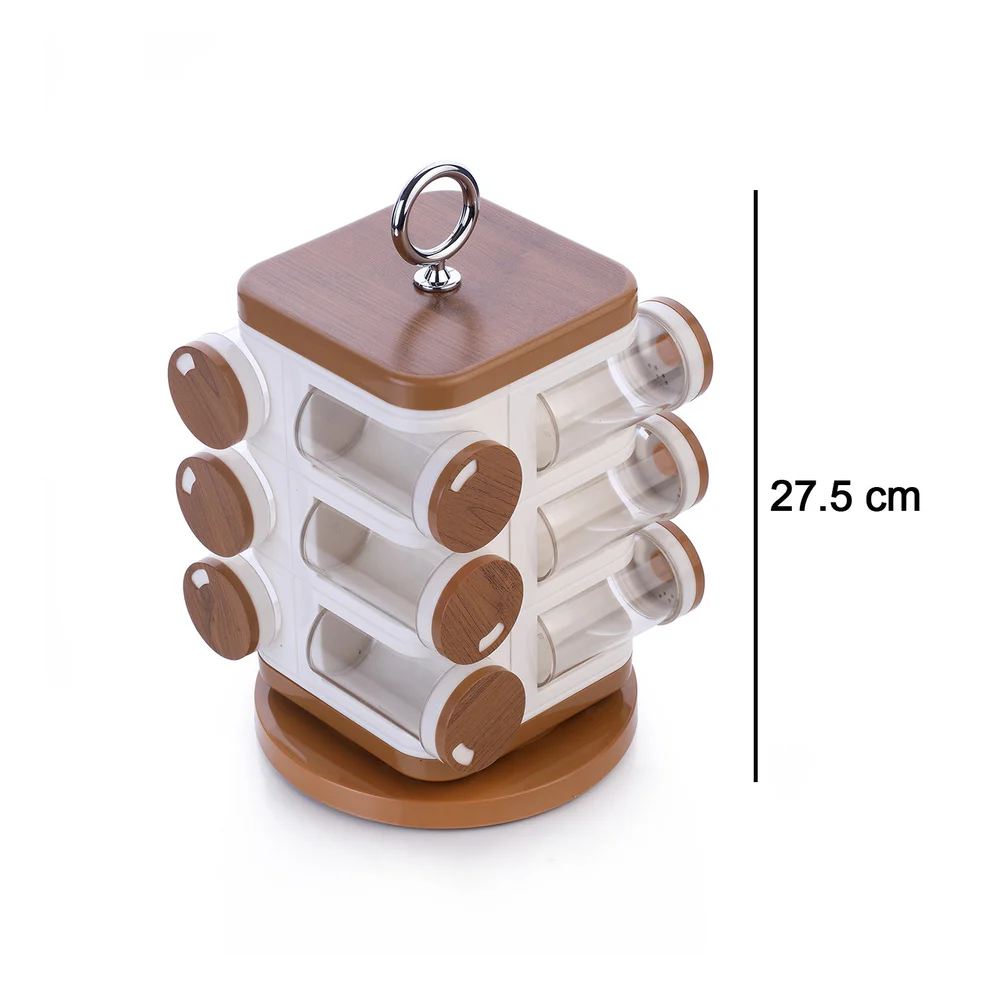 Ganesh 12-Jar Revolving Spice Rack Masala Box