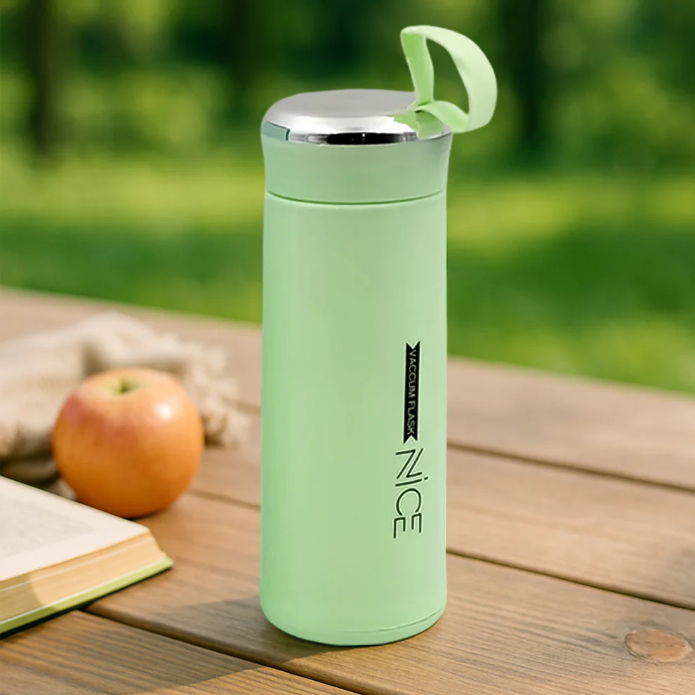 Glass Water Bottle 400ml with Intake Mar...