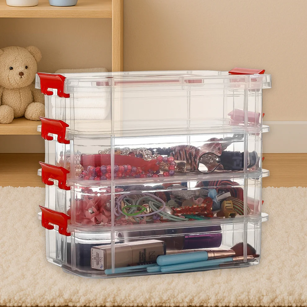 4 Layer Transparent Multipurpose Storage Box