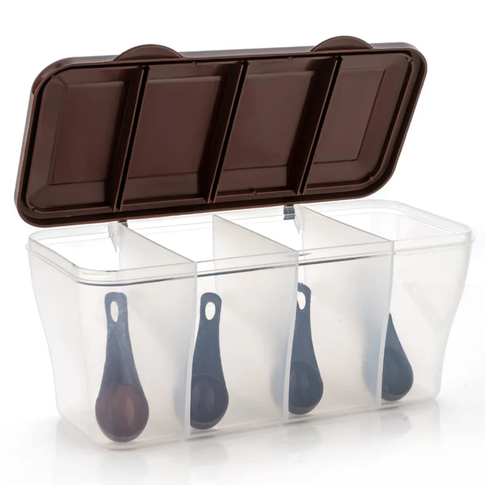 4 Section Airtight Pickle Jar with Spoons