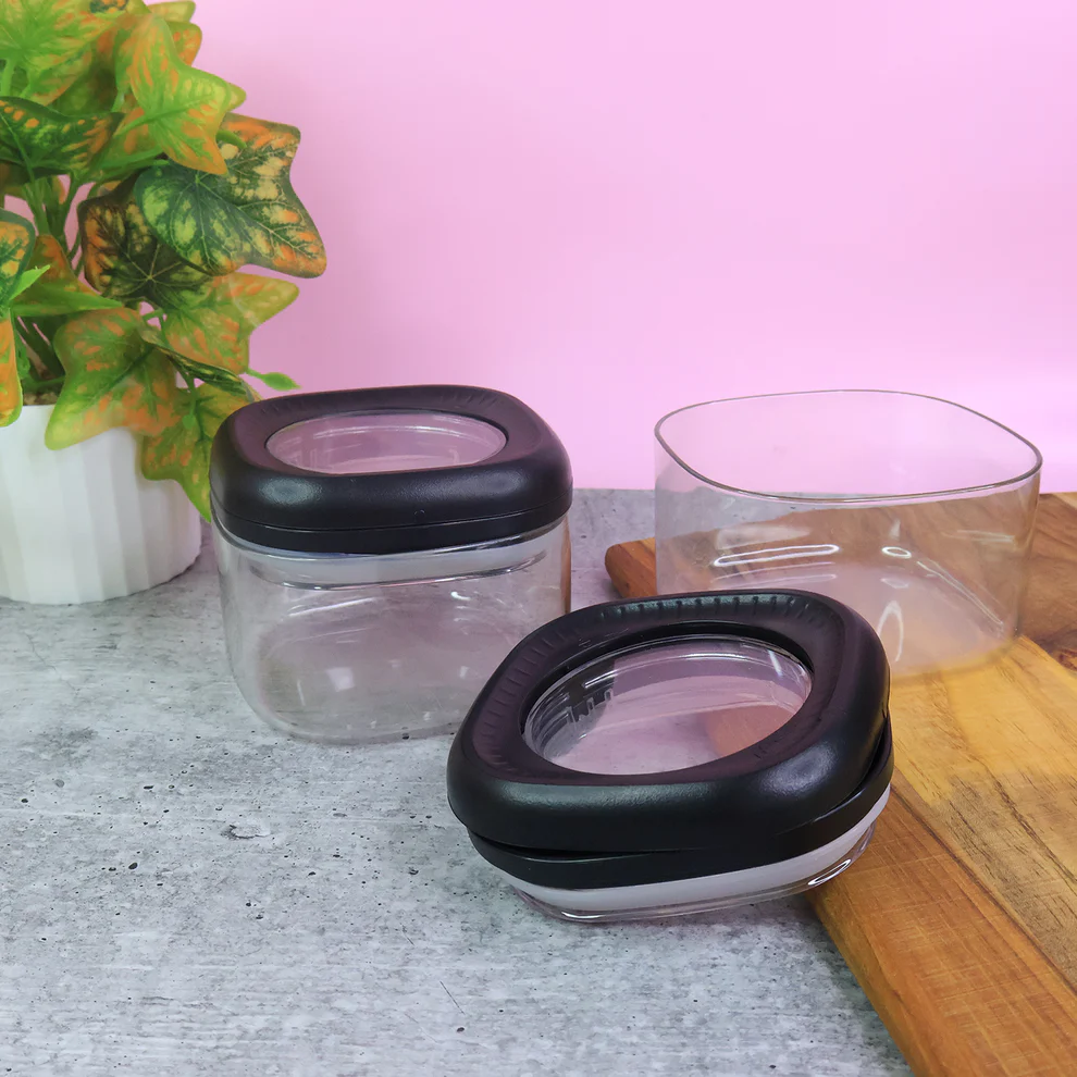Twist Lock Plastic Storage Containers 500ml Set of 2