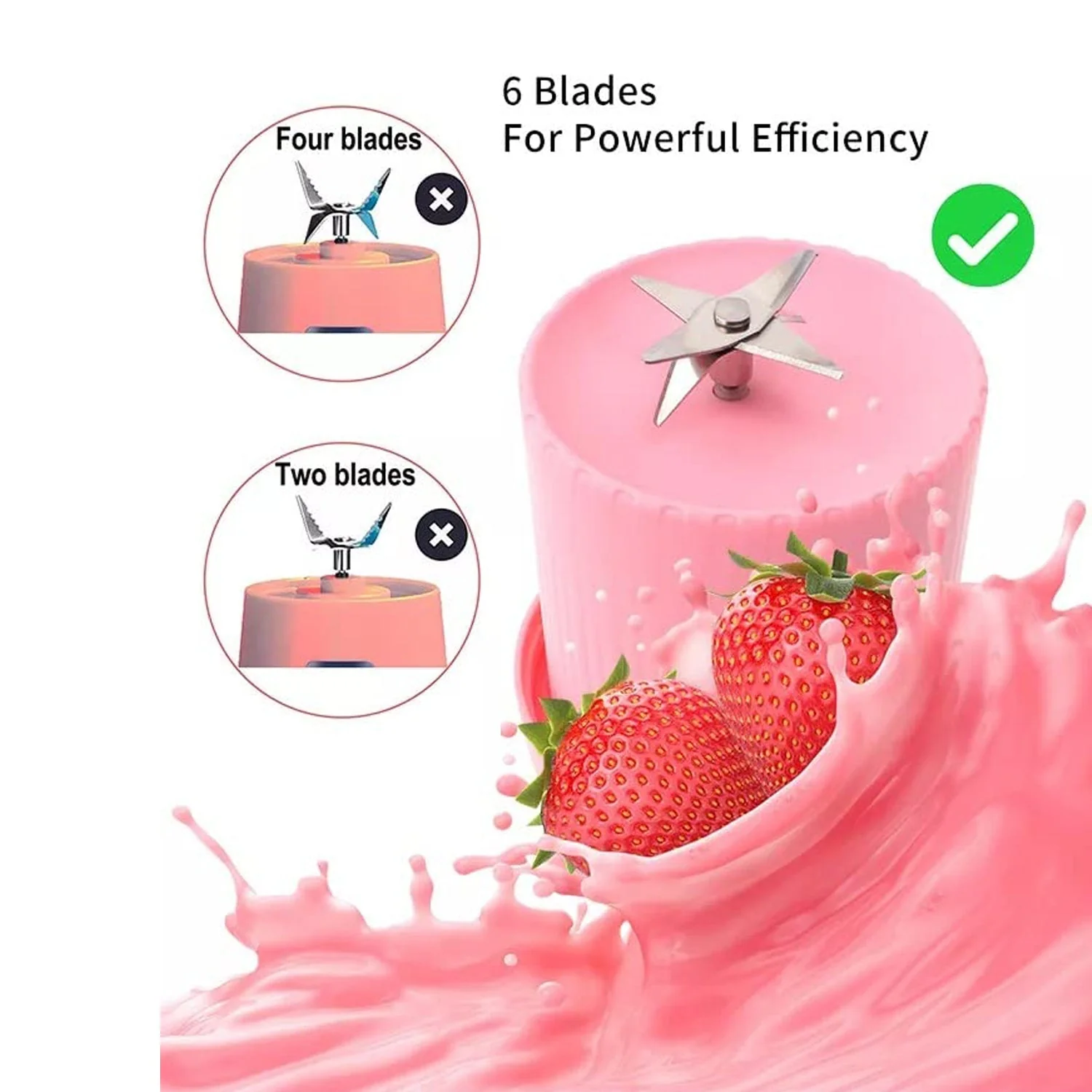 Portable Blender Juicer for Smoothies 420 ml Multicolour
