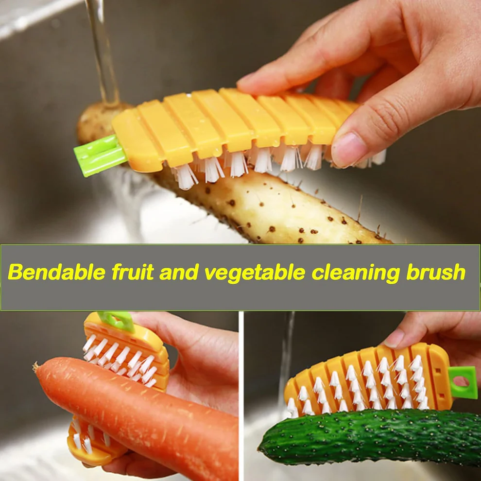 Plastic Fruit Vegetable Cleaning Brush for Kitchen