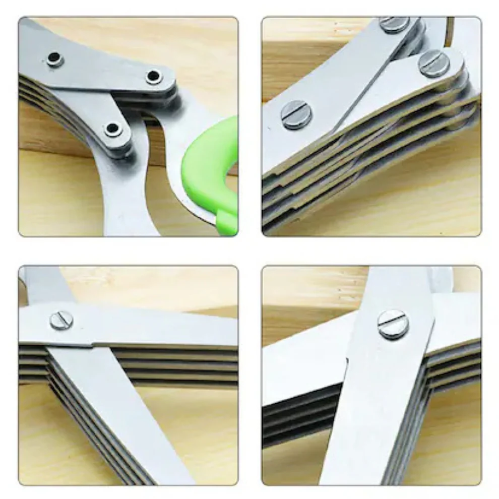 5 Blade Multipurpose Herb Scissors for Kitchen Use