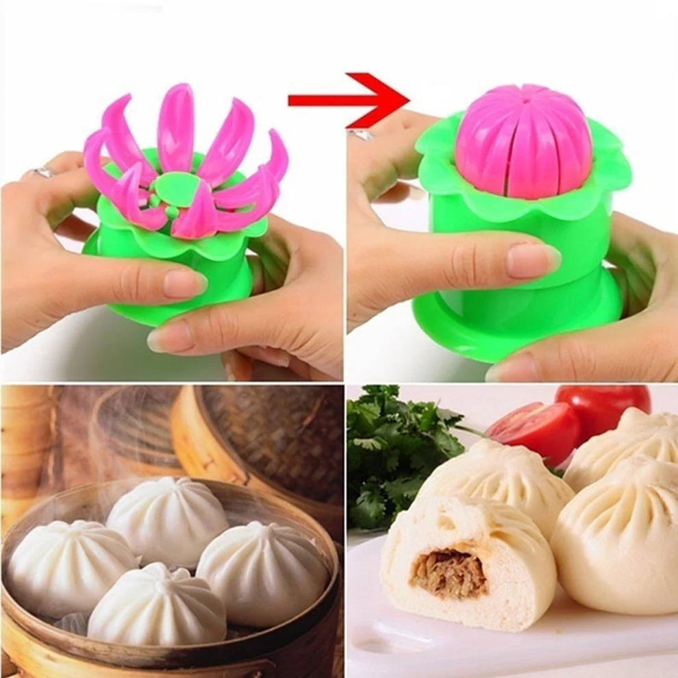 Momos Maker Plastic Mold with Filling Spoon Dumpling Tool