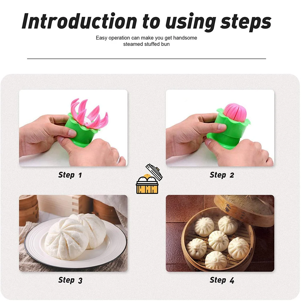 Momos Maker Plastic Mold with Filling Spoon Dumpling Tool