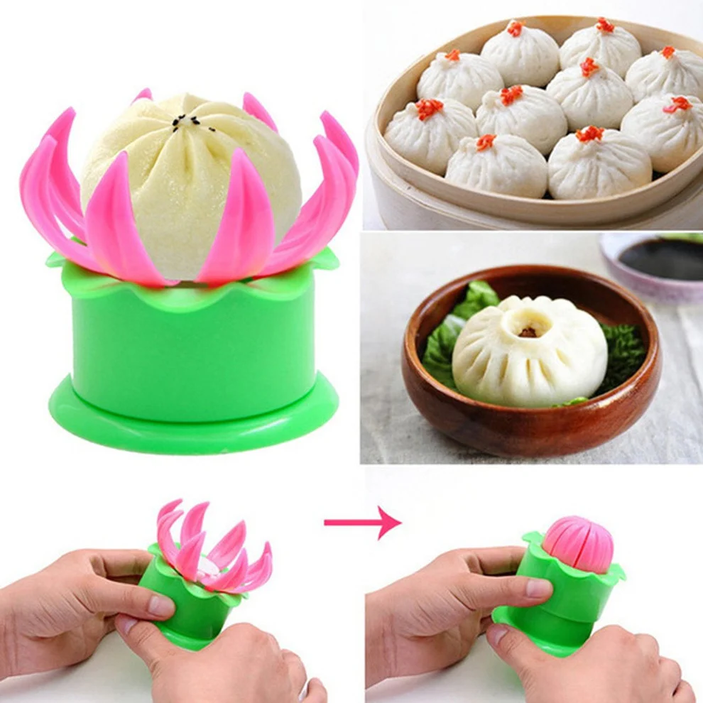 Momos Maker Plastic Mold with Filling Spoon Dumpling Tool