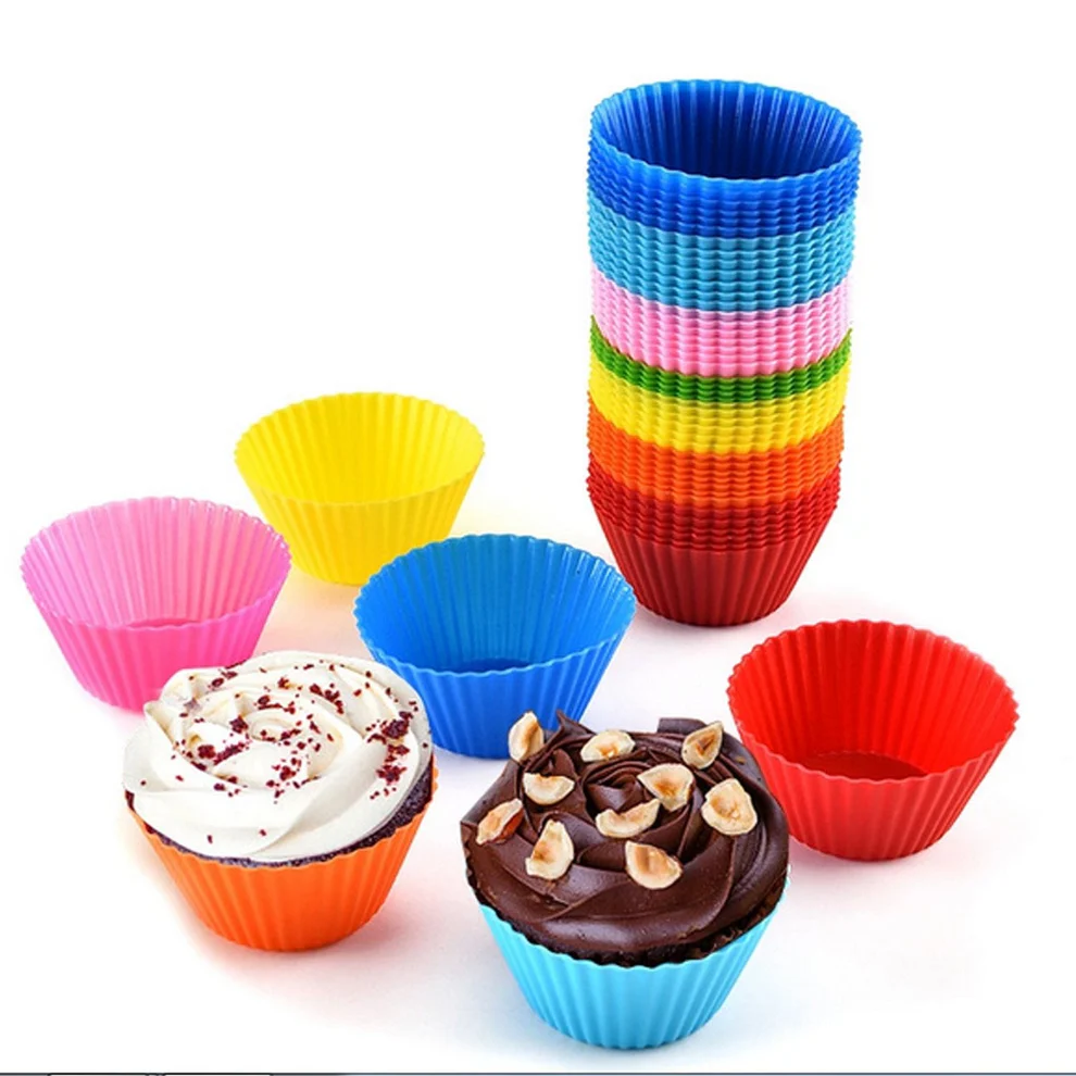 Silicone Cup Cake Baking Mould for Home Kitchen Use