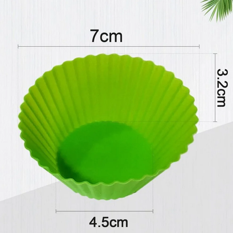 Silicone Cupcake Baking Mold Set for Cake Chocolate 6 Pc